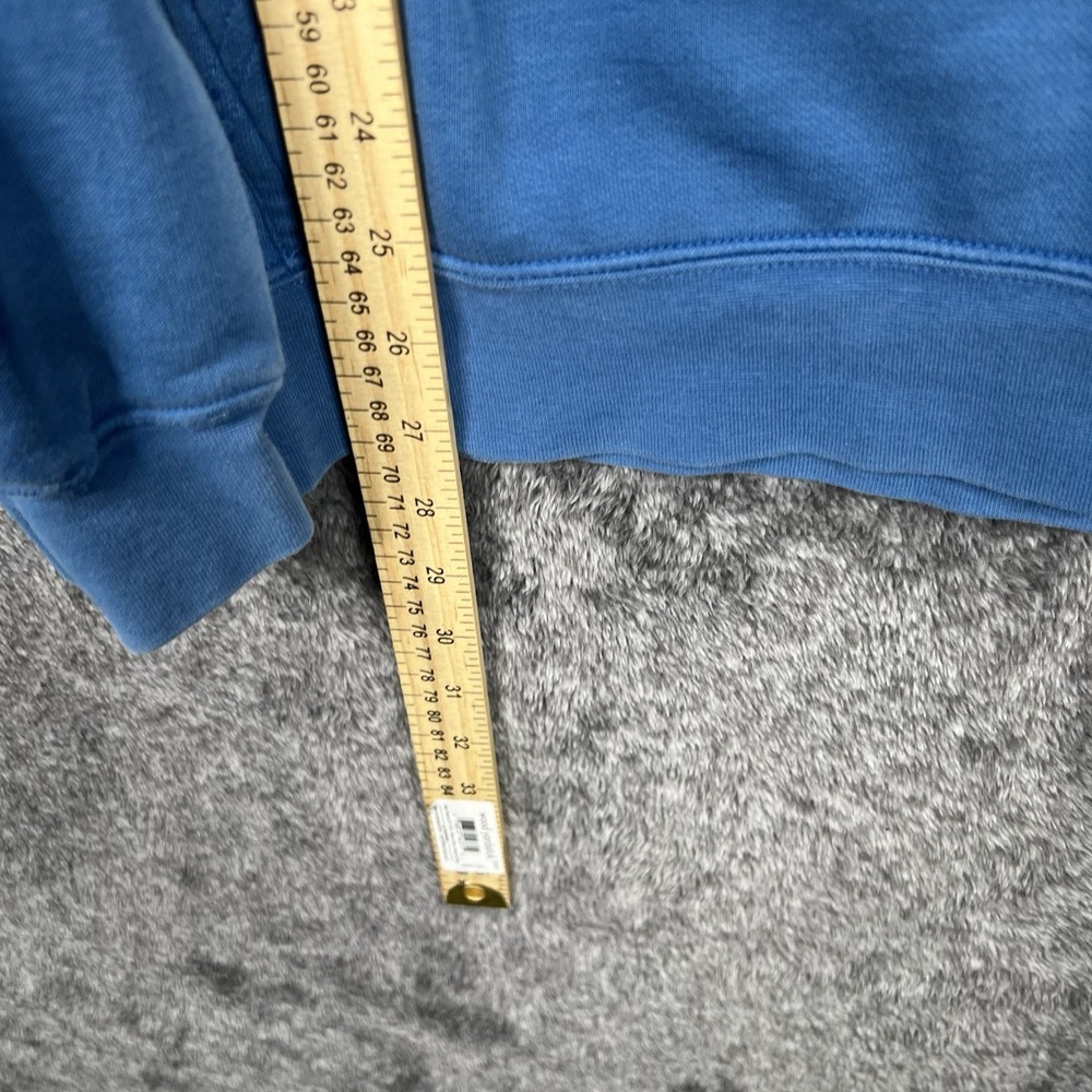 Vintage Y2K Adidas Embroidered Center Logo Pullover Hoodie Blue Men's Medium - Picture 6 of 10